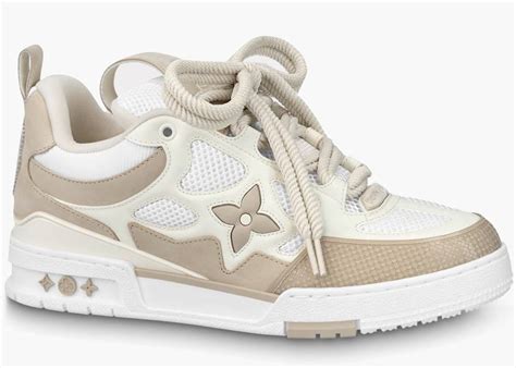 louis vuitton lv skate sneaker beige white|lv skate sneaker stockx.